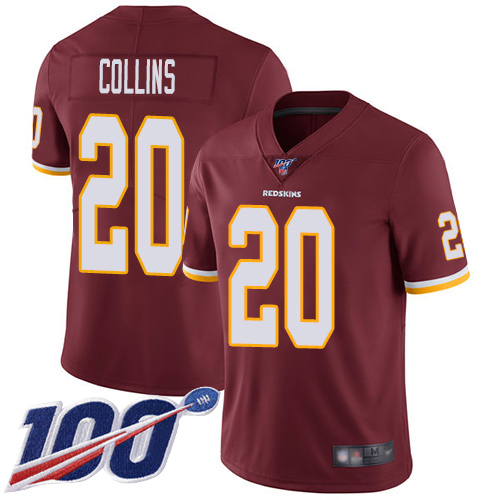 Washington Redskins Limited Burgundy Red Men Landon Collins Home Jersey NFL Football #20 100th